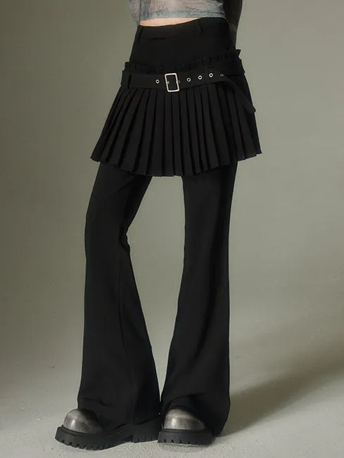 Fake Two-piece Micro-flared Pants