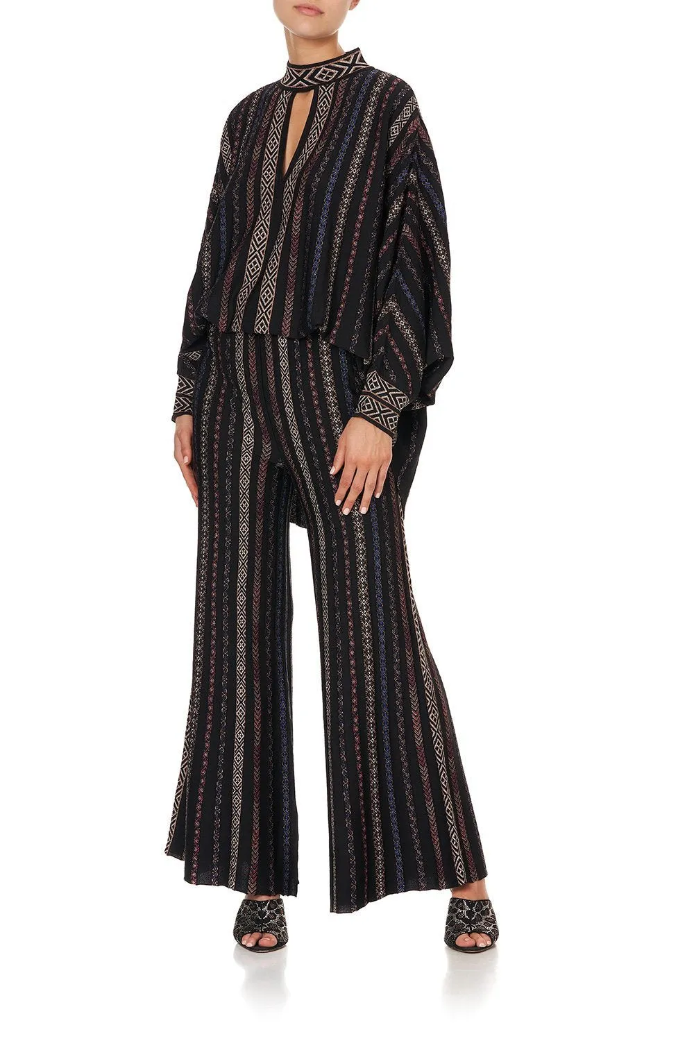 FIT AND FLARE KNIT PANTS SWINGING SIXTIES