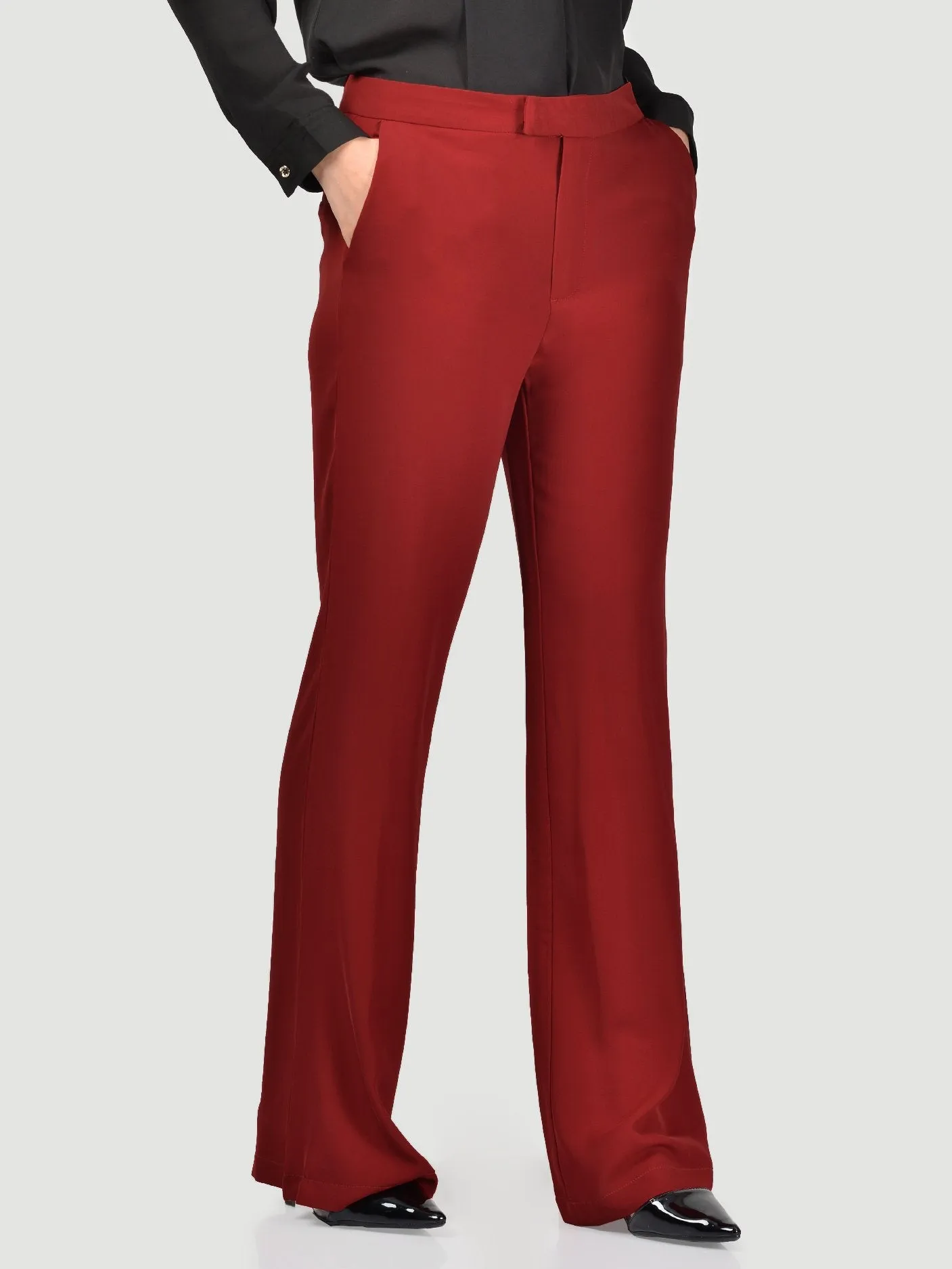 Flared High-Waist Pants