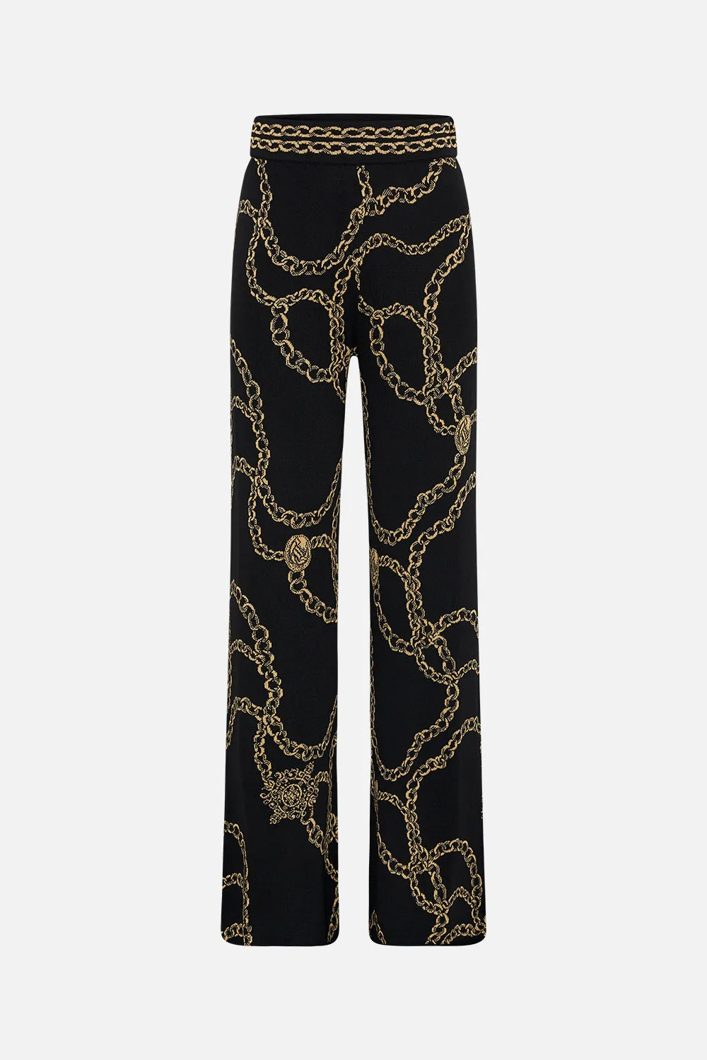 FLARED JACQUARD KNIT PANT JEALOUSY AND JEWELS