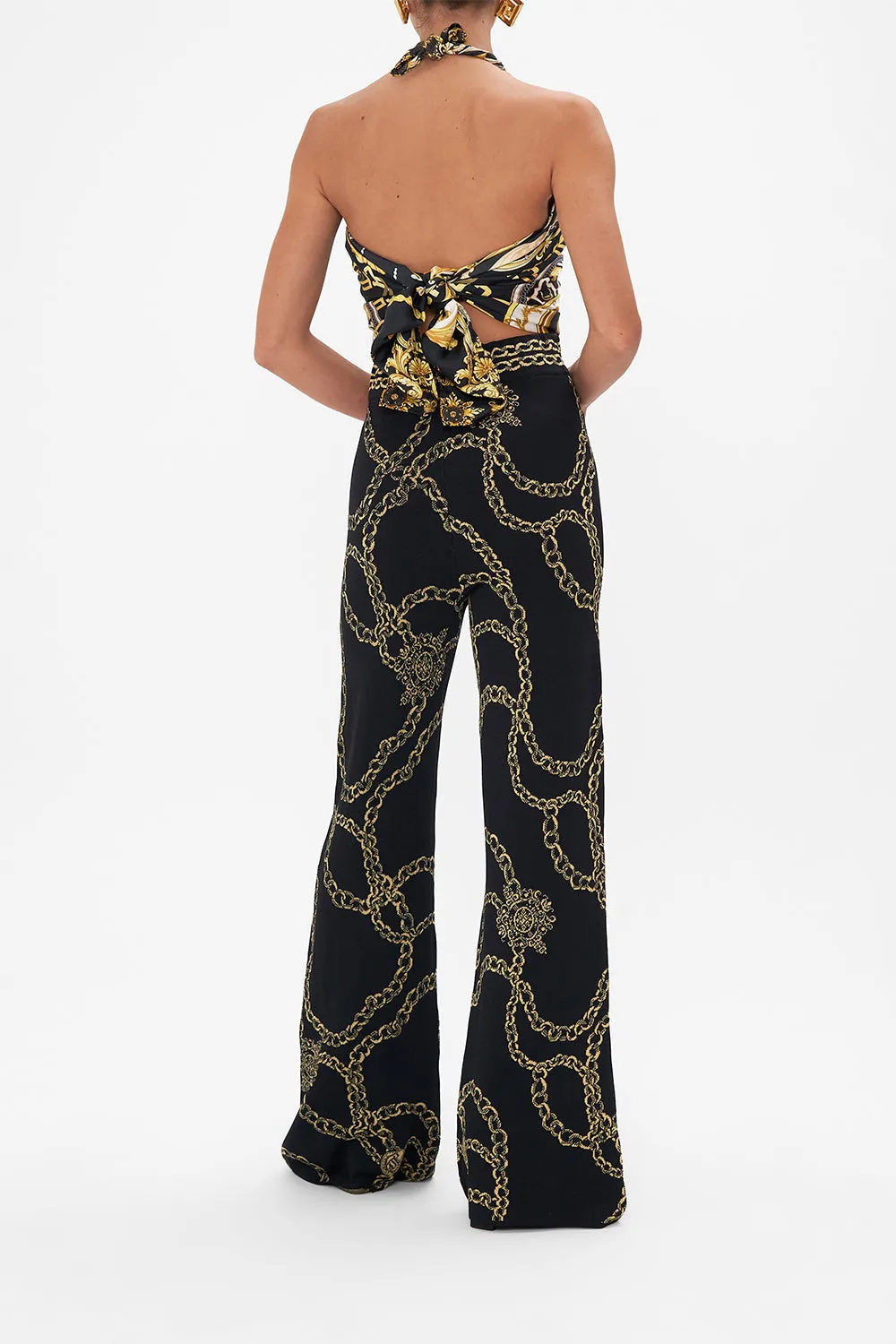 FLARED JACQUARD KNIT PANT JEALOUSY AND JEWELS