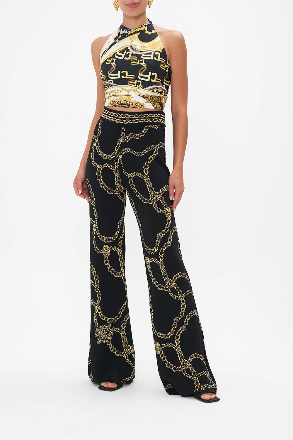 FLARED JACQUARD KNIT PANT JEALOUSY AND JEWELS