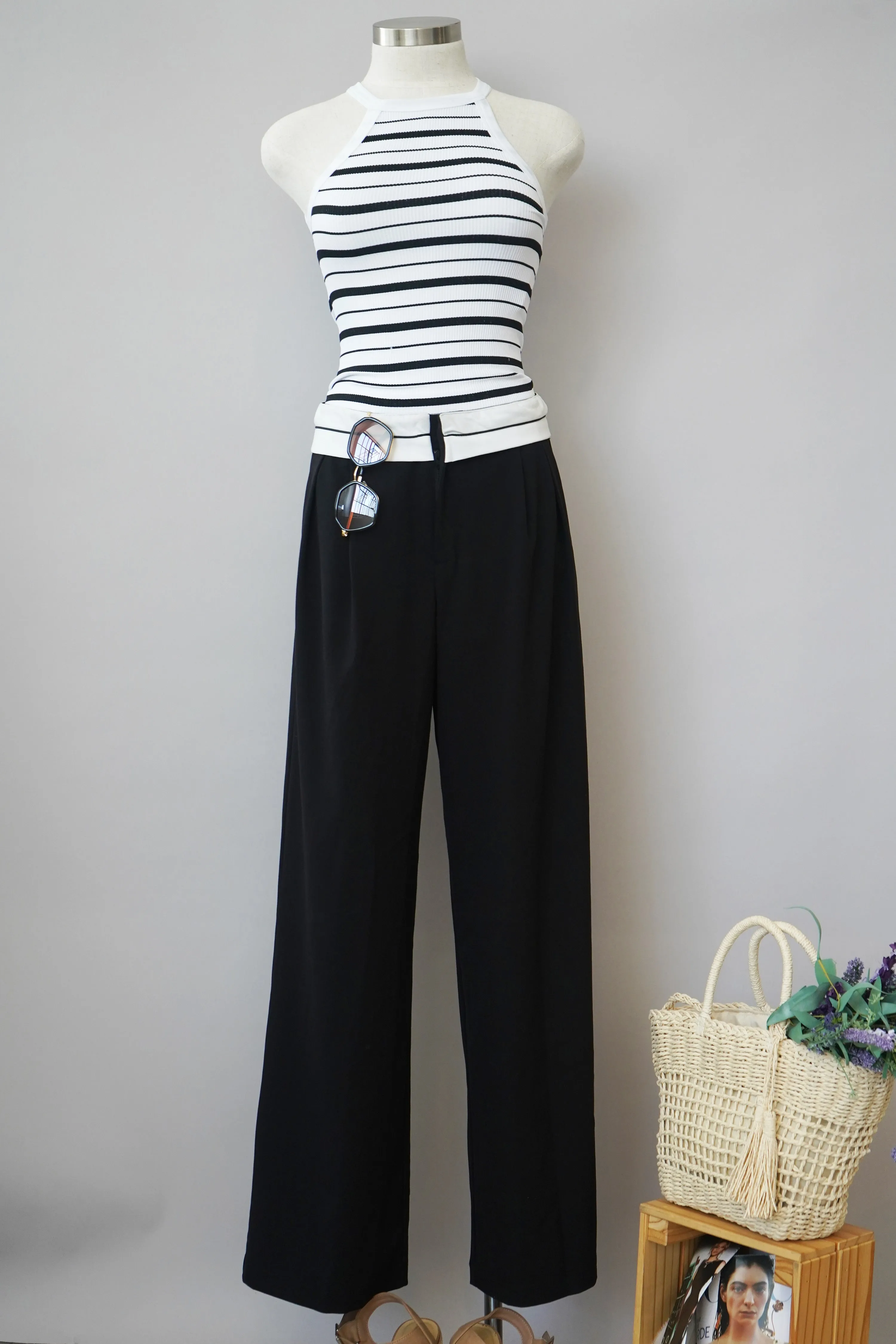 FOLDOVER WAISTBAND PANTS