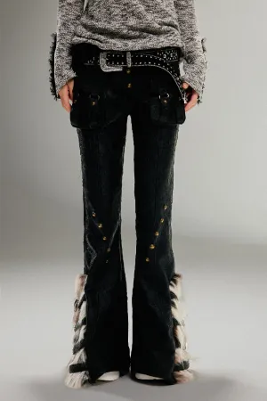 Fur Leather Pants