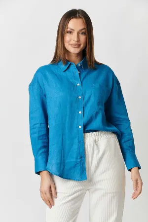 GA415 Classic Button Up Shirt in Lagoon