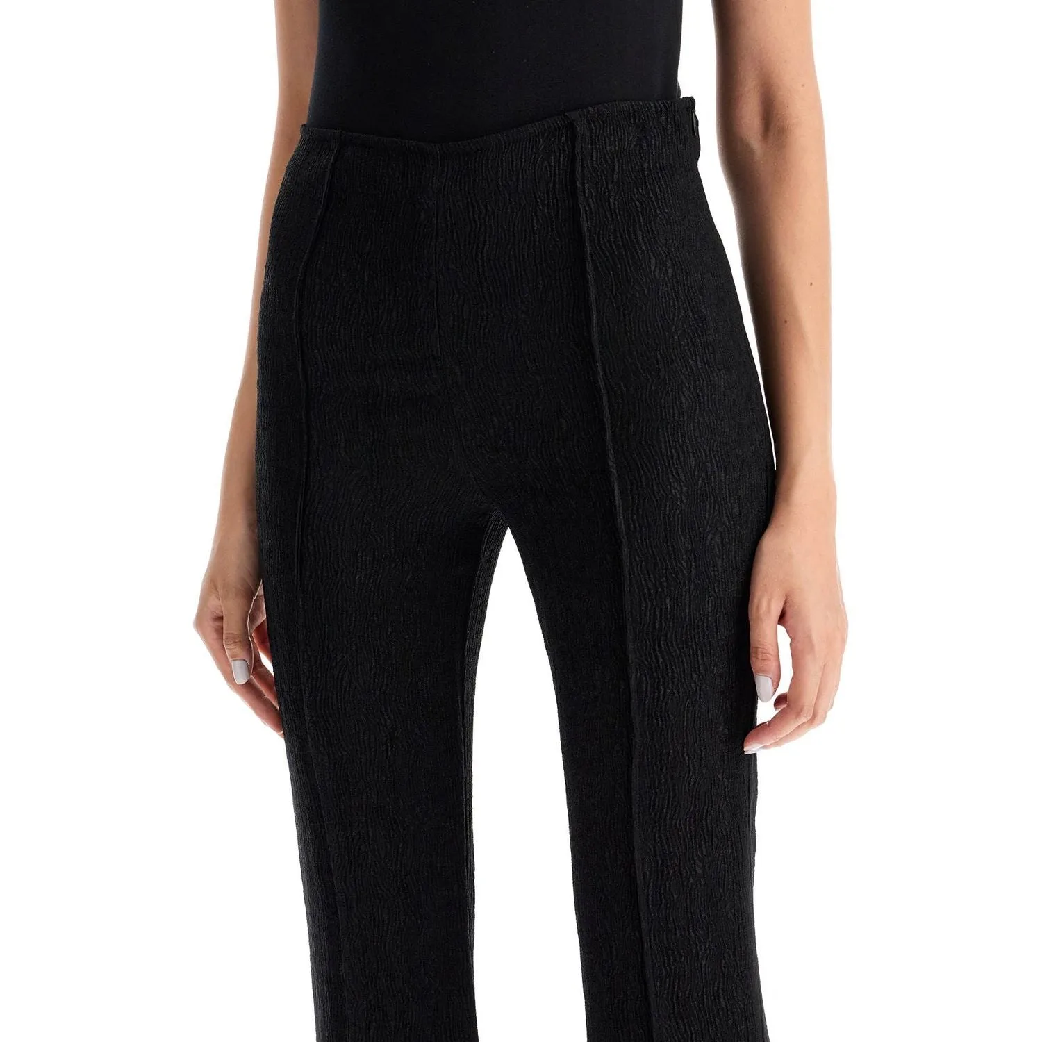 Ganni flared viscose trousers for women