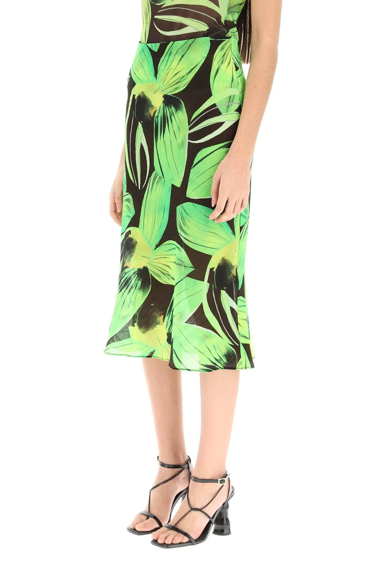 georgette midi skirt