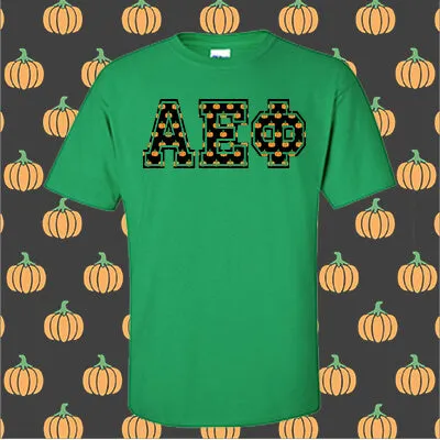 Greek Limited Edition Halloween Pumpkin Lettered T-shirt - Gildan 5000 - DIG