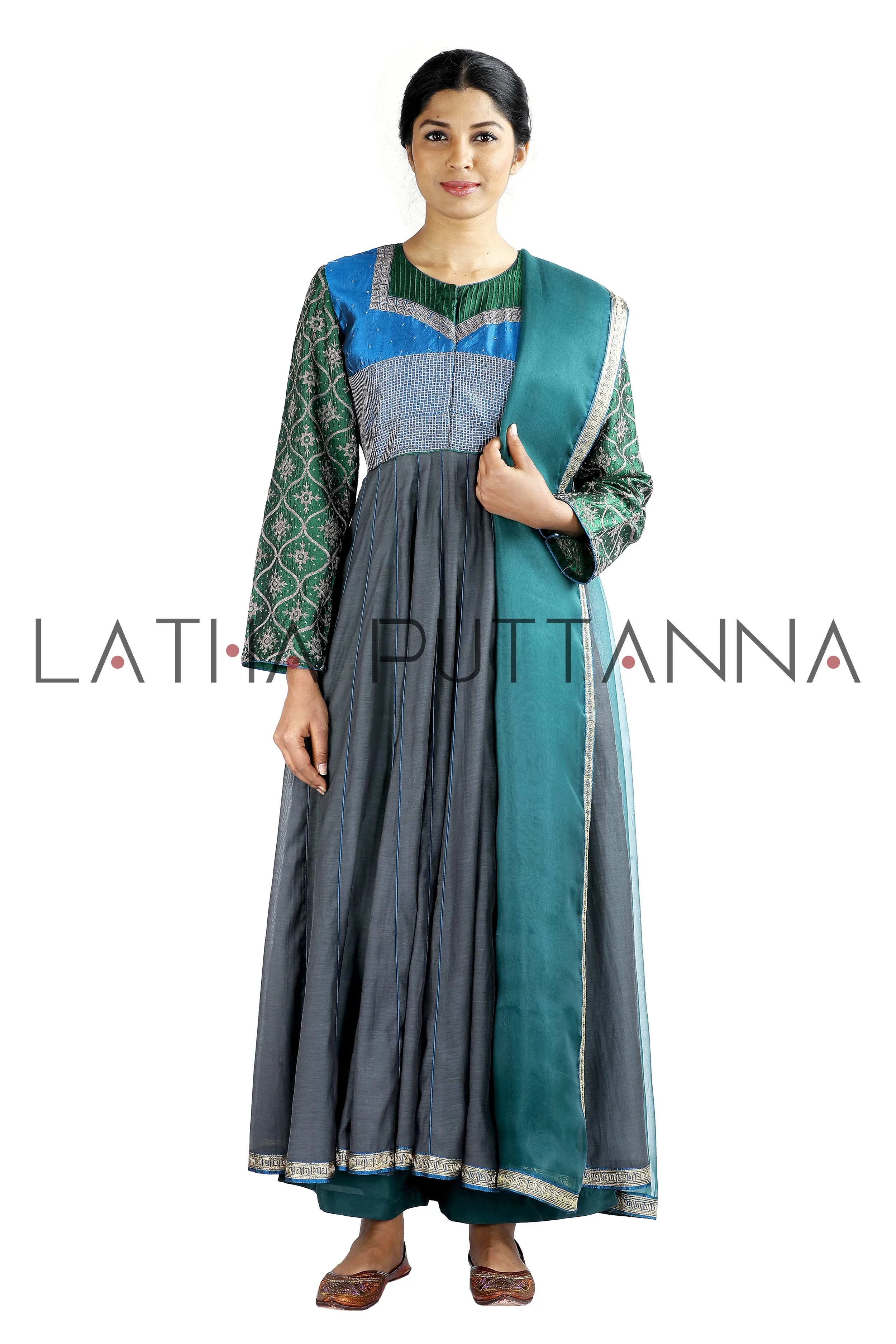 Grey and Green salwar