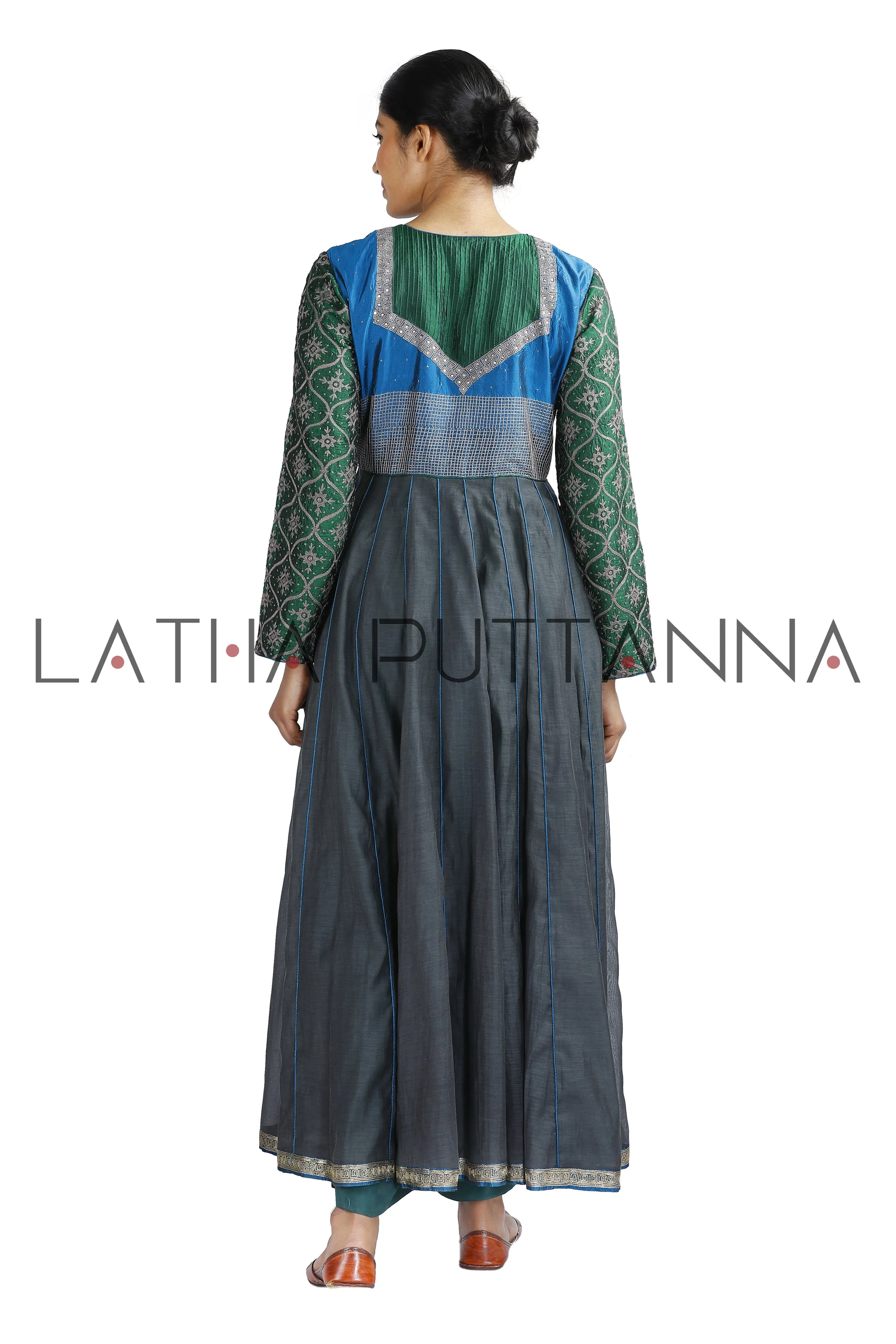 Grey and Green salwar