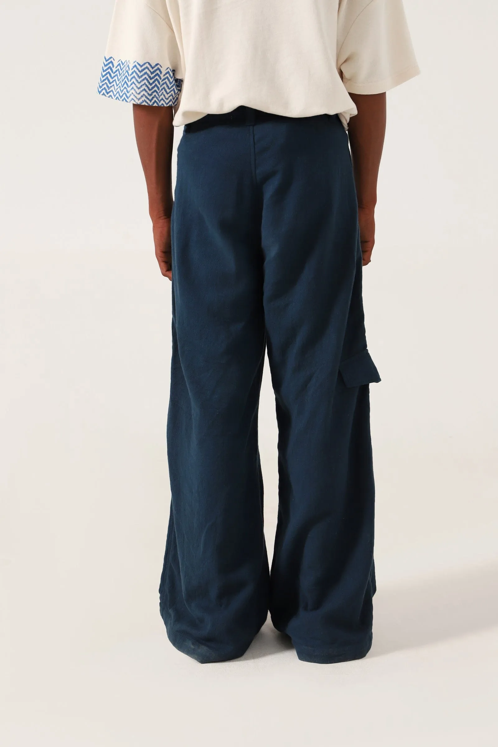 HANDWOVEN FLARED PANTS