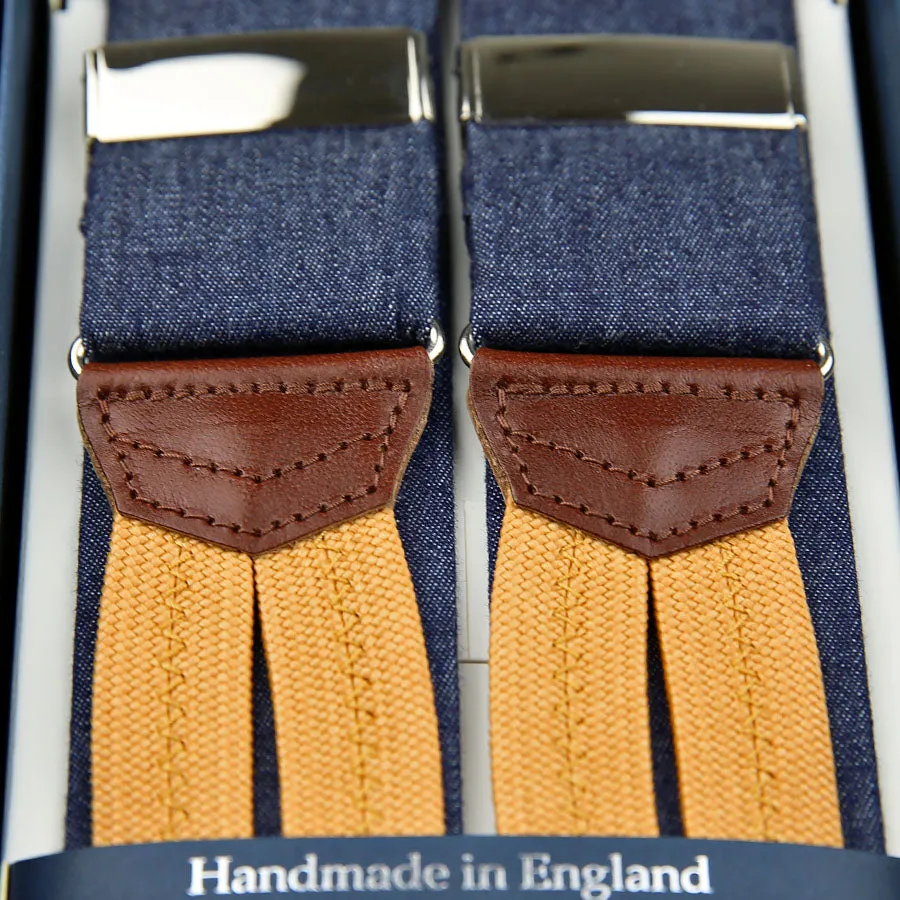 Hardy Minnis Denim Braces - Light Navy