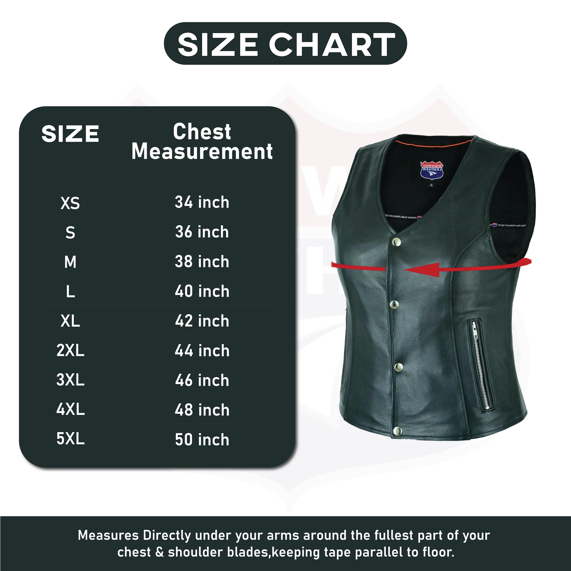 HL14850SPT Plain Black Womens Motorcycle Vest | Motorcycle Vest for Ladies Basic Gun Pocket