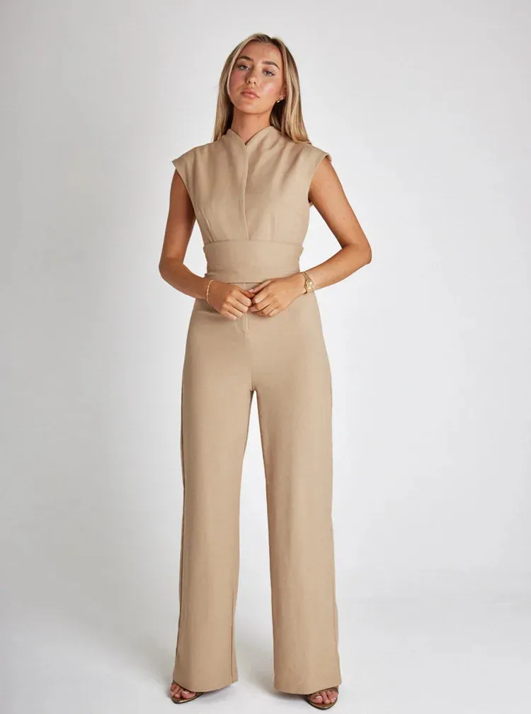 Jade – Womens' Sleeveless Wide-Leg Jumpsuit