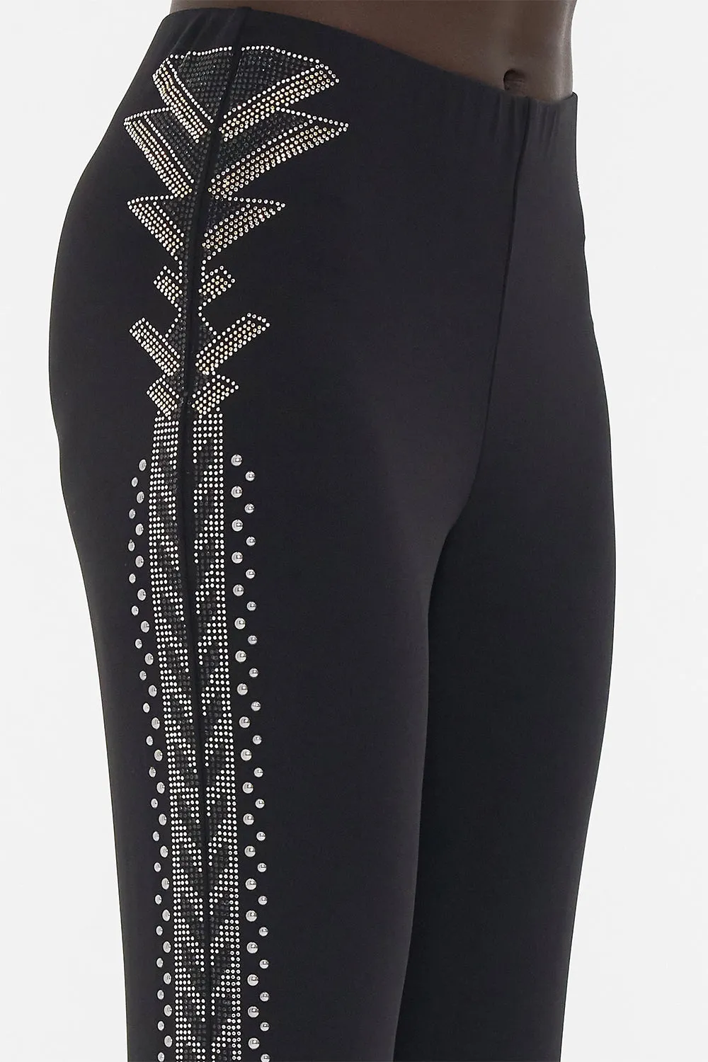 JERSEY FLARE PANT - BLACK/GOLD THEY CALLED HER NEFERTARI