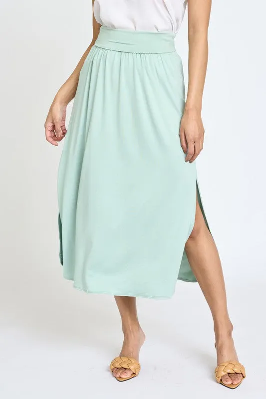 Larissa Side Slit Midi Skirt