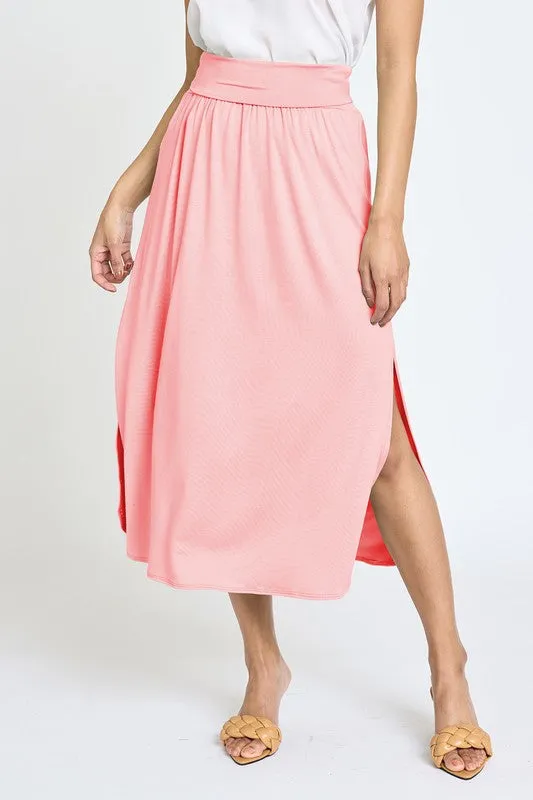 Larissa Side Slit Midi Skirt