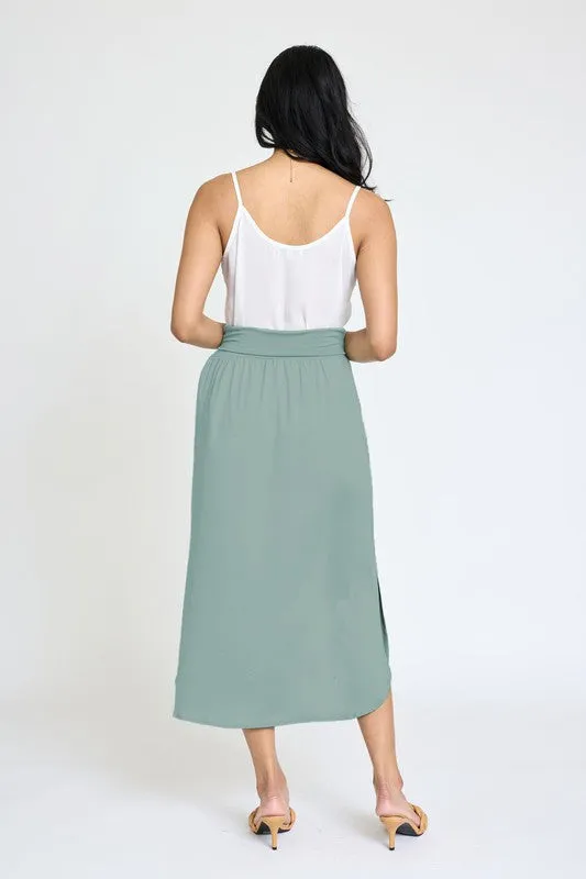 Larissa Side Slit Midi Skirt