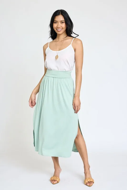 Larissa Side Slit Midi Skirt