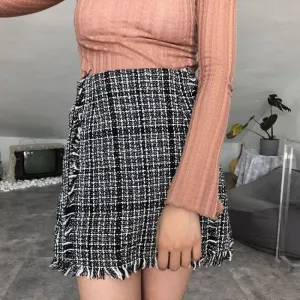 Lattice Pattern High Waist Skirt