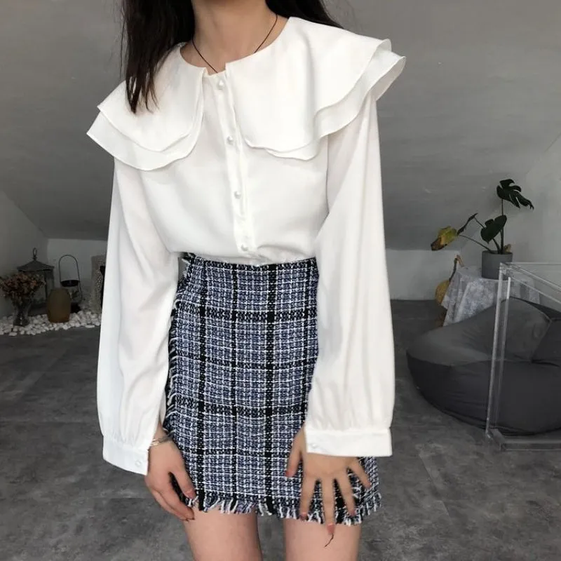 Lattice Pattern High Waist Skirt