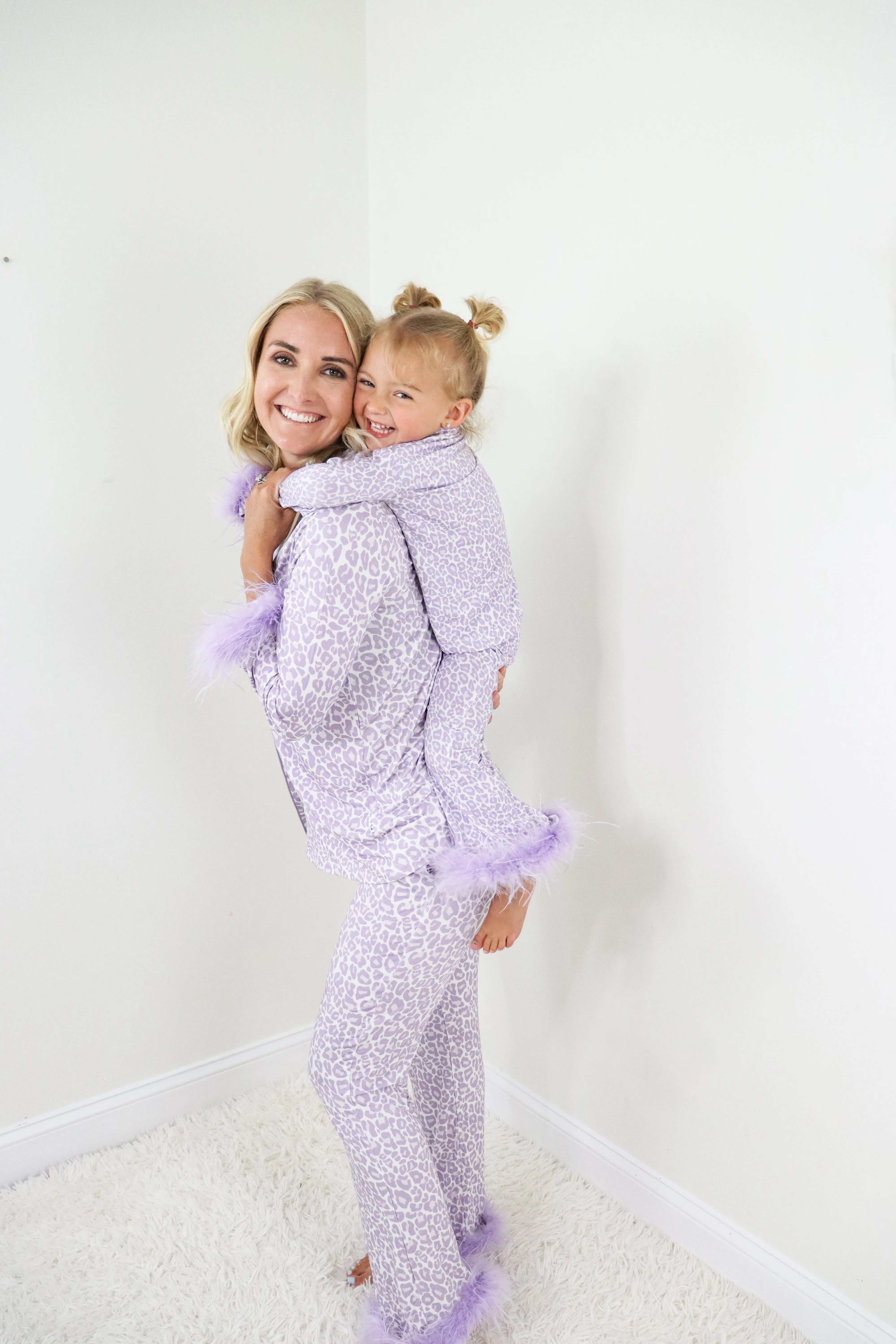 Lavender Leopard Girl’s Flare Feathered Dream Set