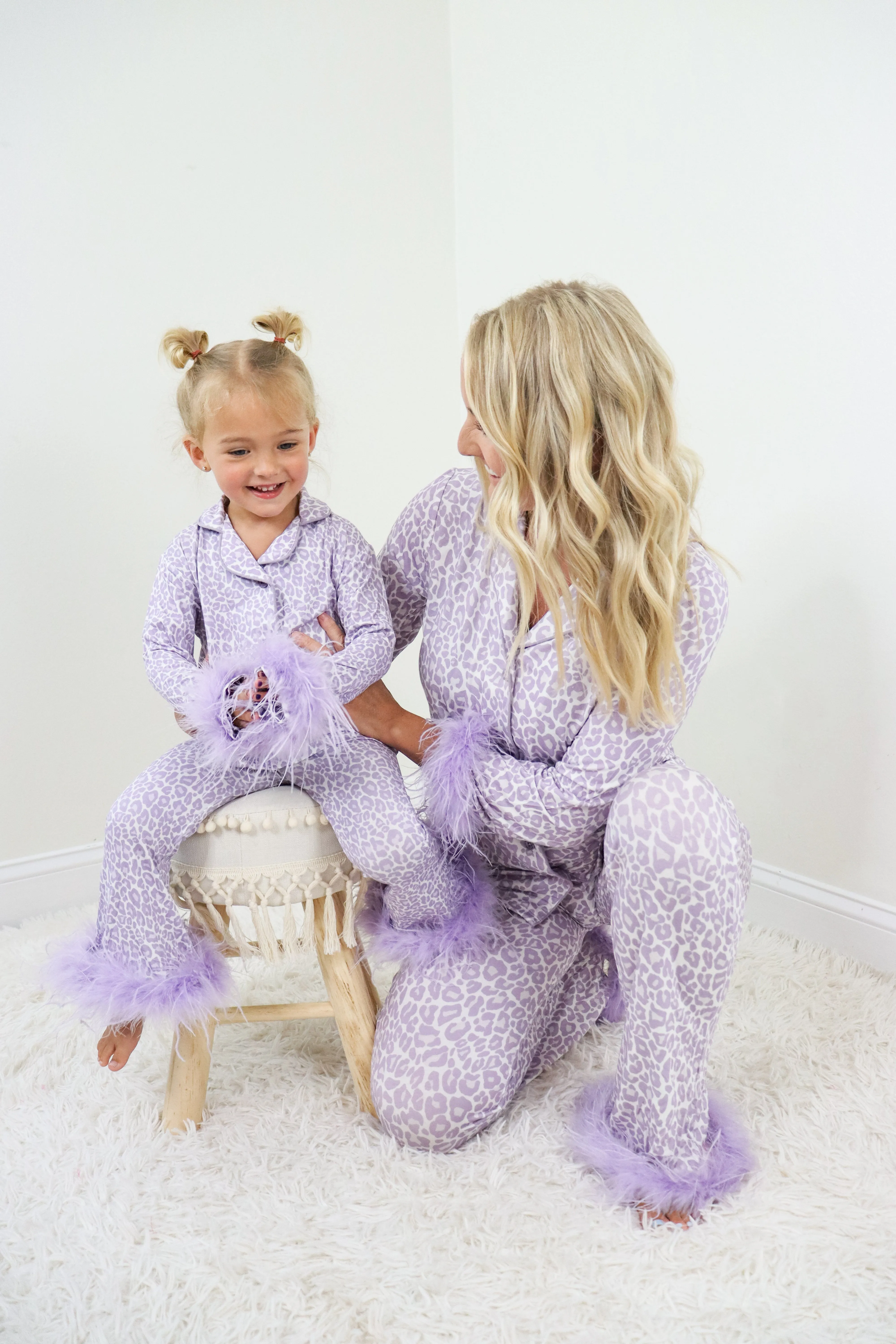 Lavender Leopard Girl’s Flare Feathered Dream Set