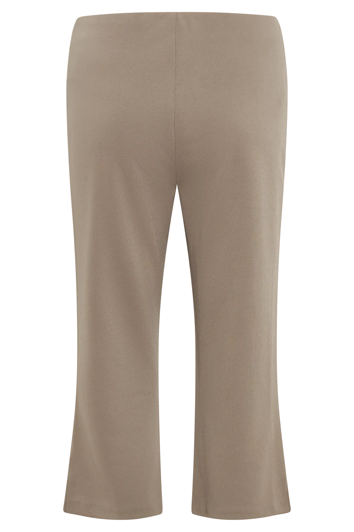 Layla Flared Crepe Capri Pants - Mushroom