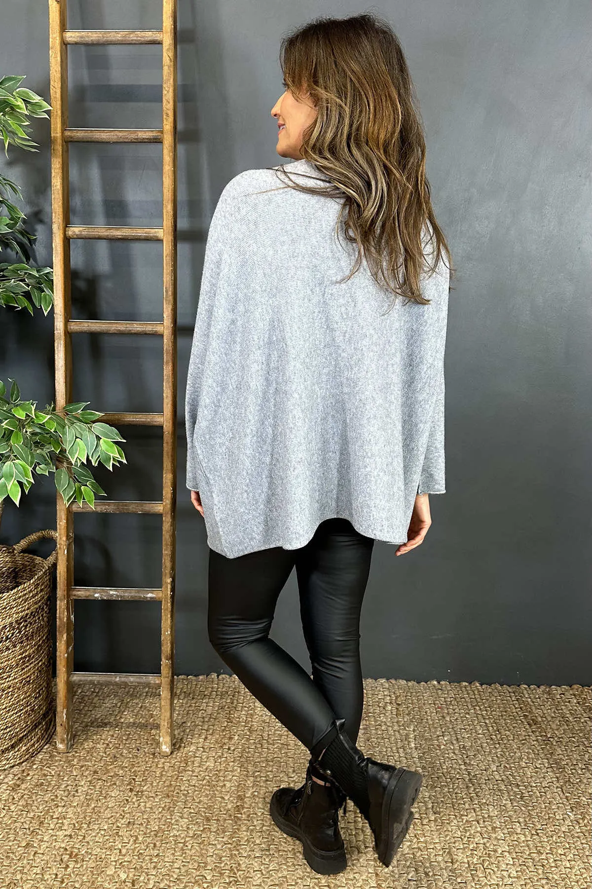 Leah Knitted Jumper Grey