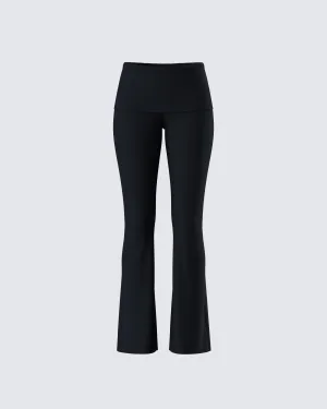 Leia Black Foldover Legging