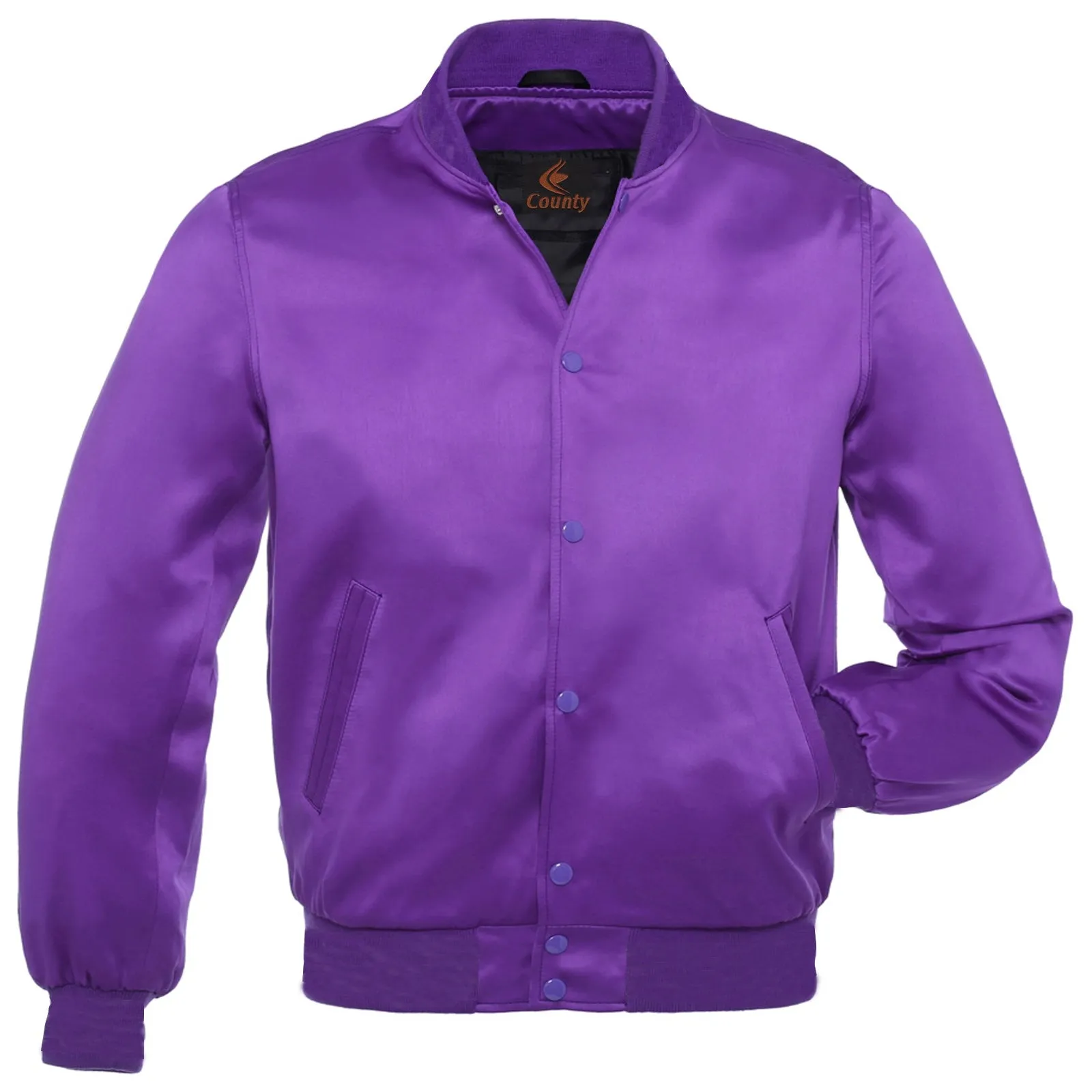 Letterman Jacket Purple Satin Jacket Ladies Varsity Jacket