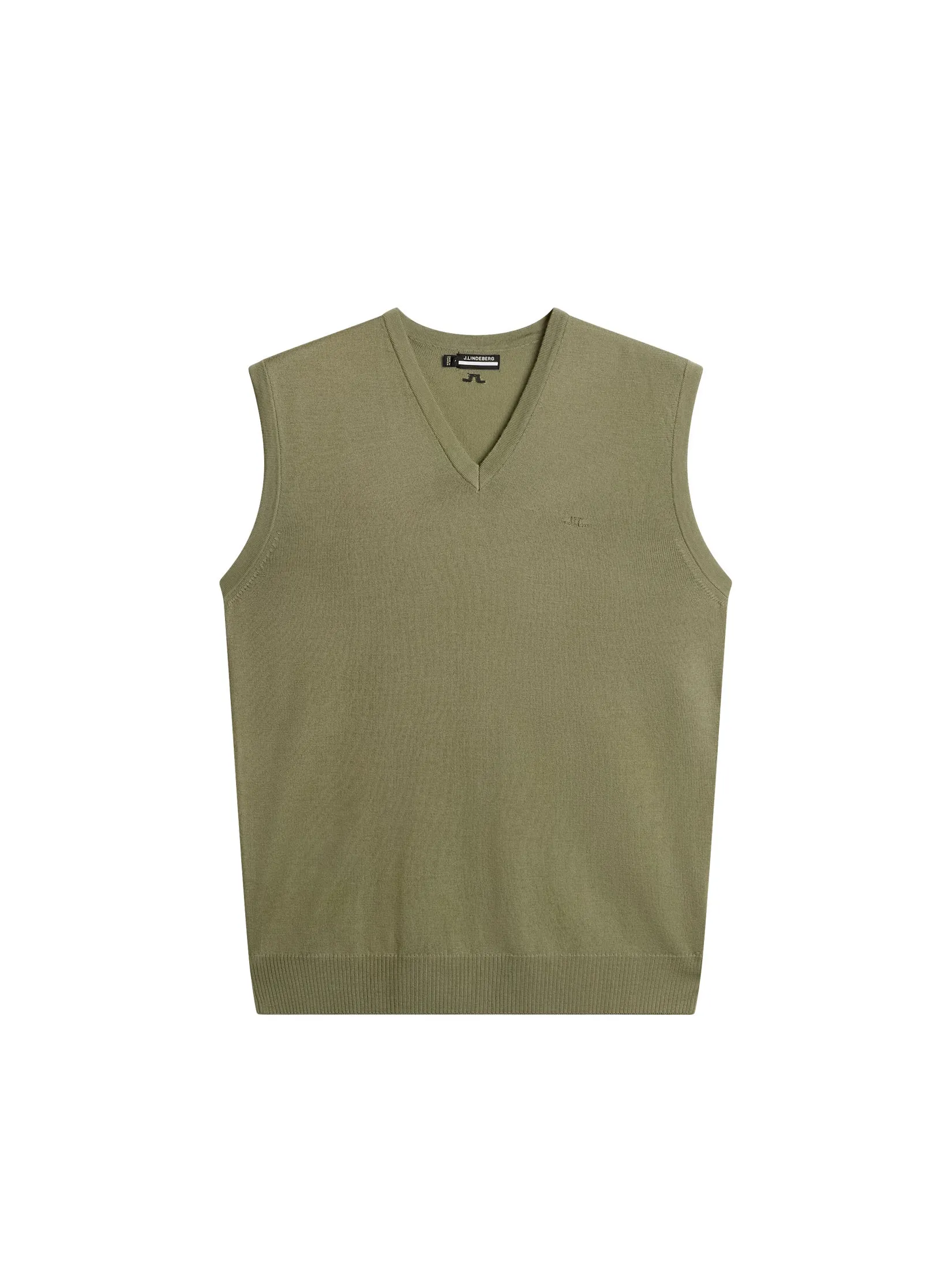 Liam Knitted Vest / Oil Green