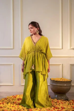 Lime Sequin Kurta Set