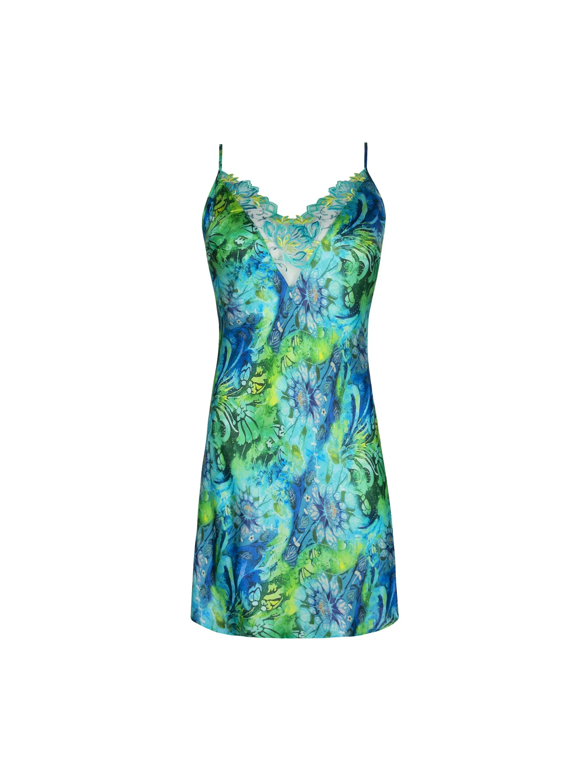 Lise Charmel-Aquatic Grace Nightie-Floral Aqua