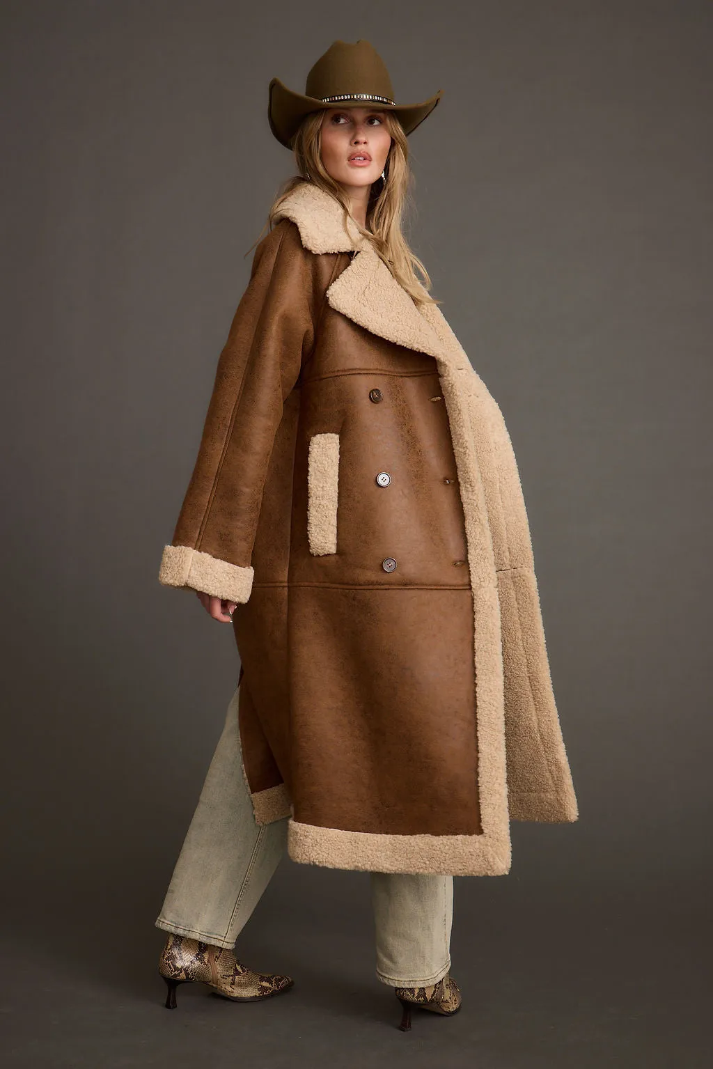 Livingston Brown Sherpa Coat