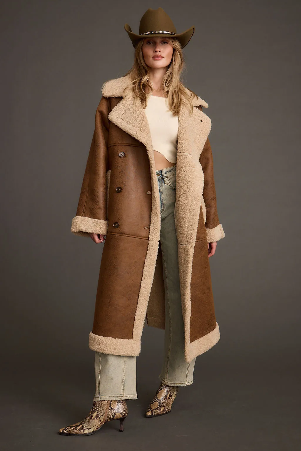 Livingston Brown Sherpa Coat