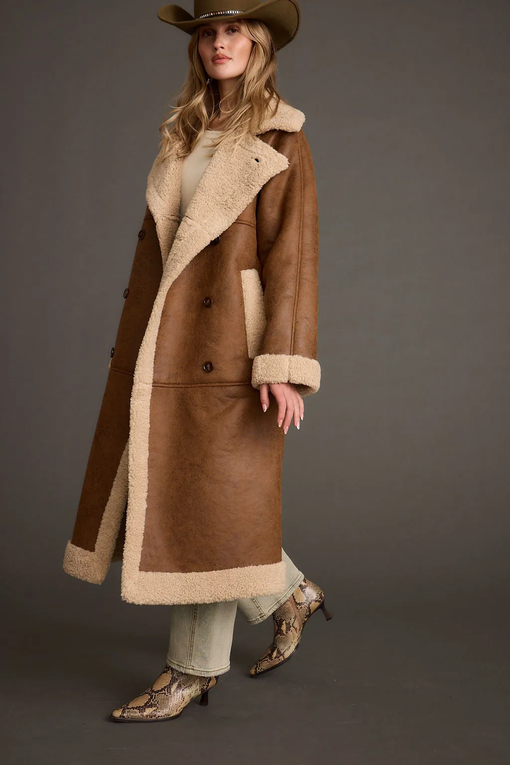 Livingston Brown Sherpa Coat