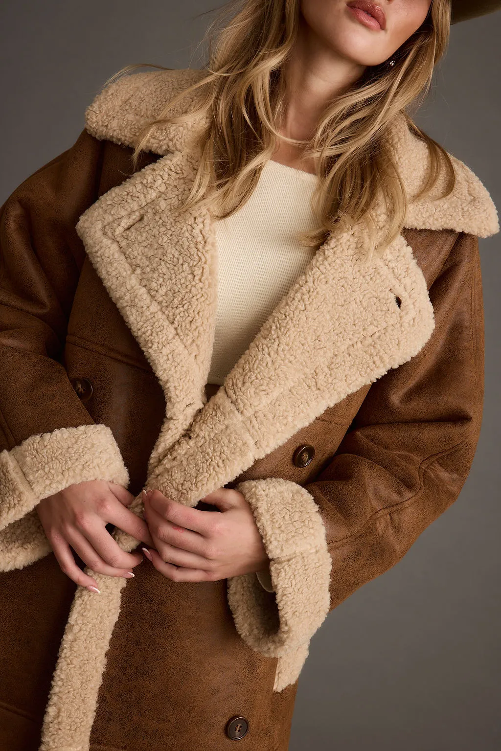 Livingston Brown Sherpa Coat