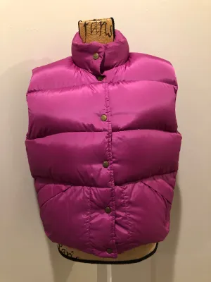 L.L.Bean Dark Pink Down Filled Puffer Vest, SOLD