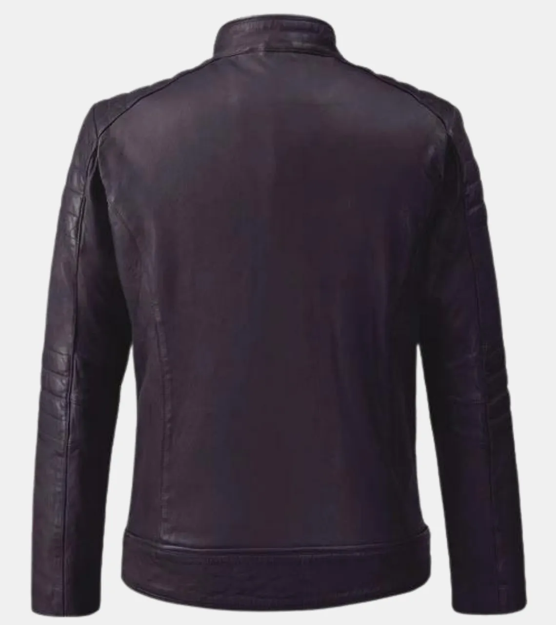 Lorenzo Men's Violet Quilted Leather Jacket