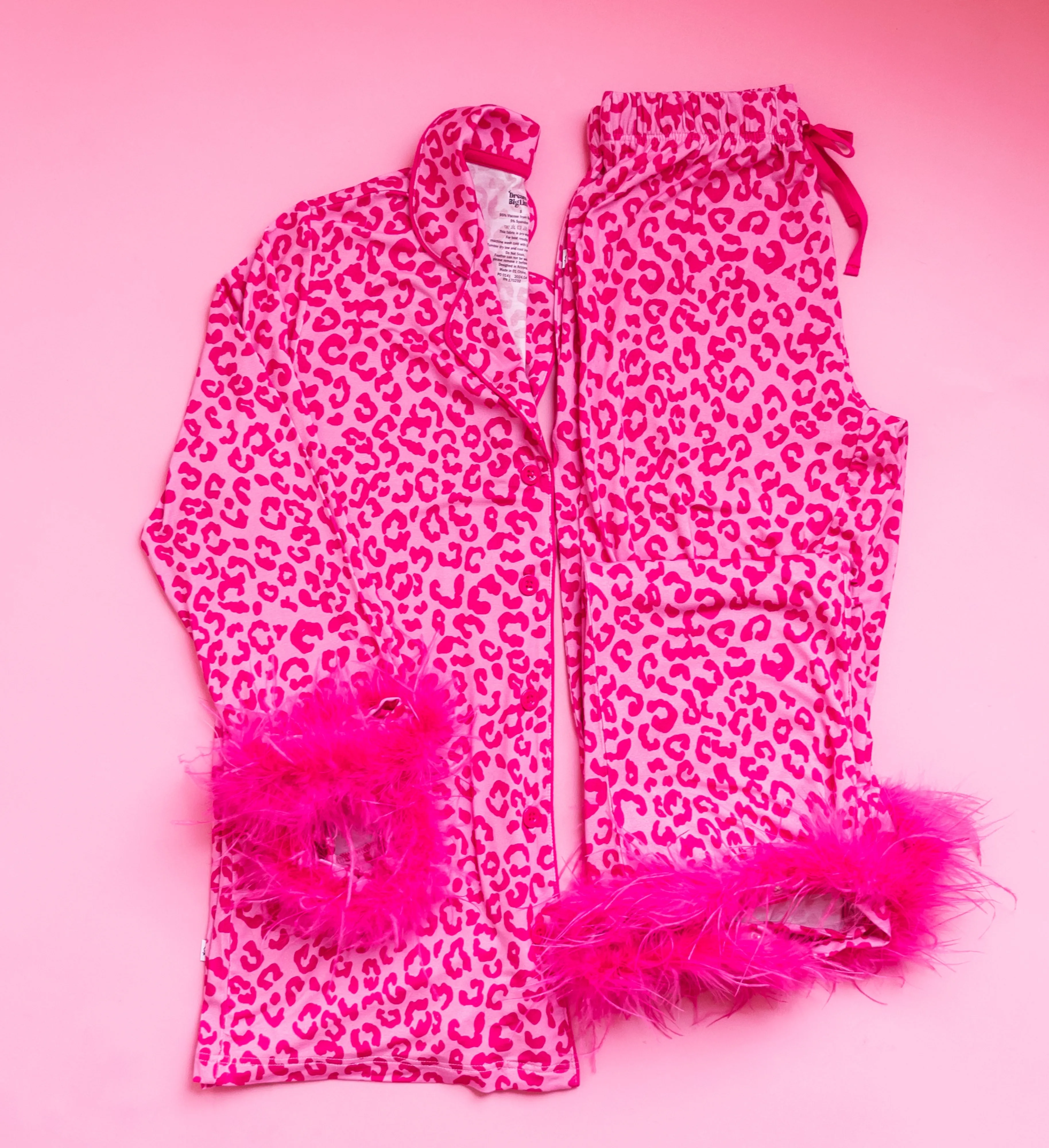 Love Leopard Women’s Relaxed Flare Feathered Dream Set