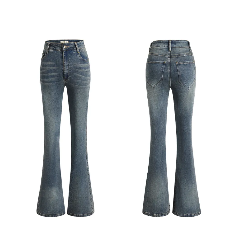 Low Waist Slim Flared Denim