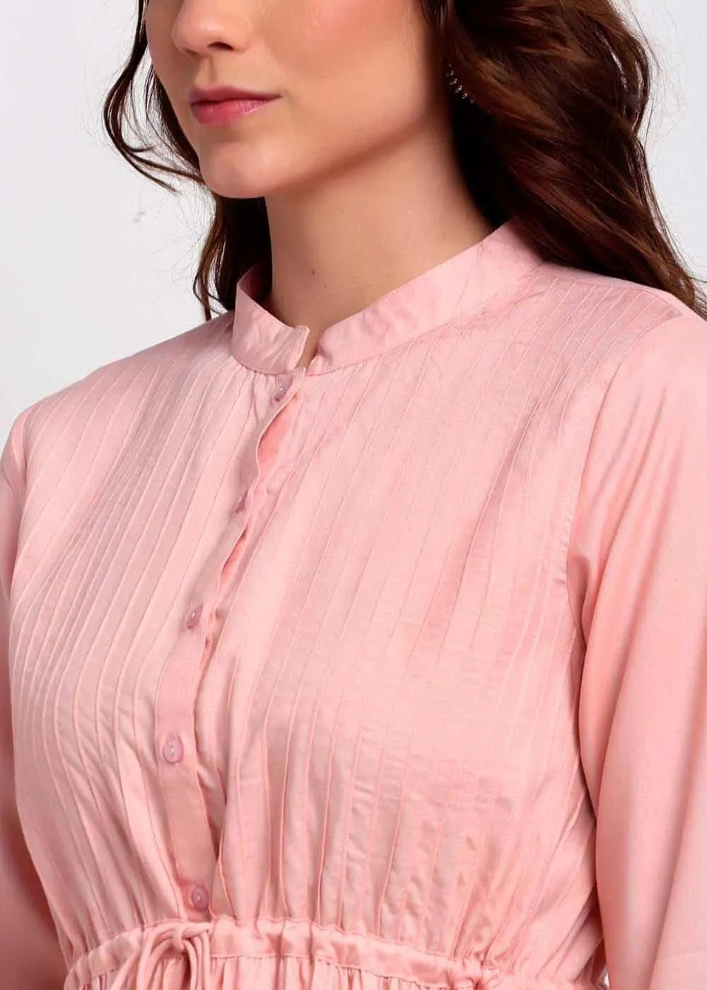 Lurex Detailed Peach Kurti