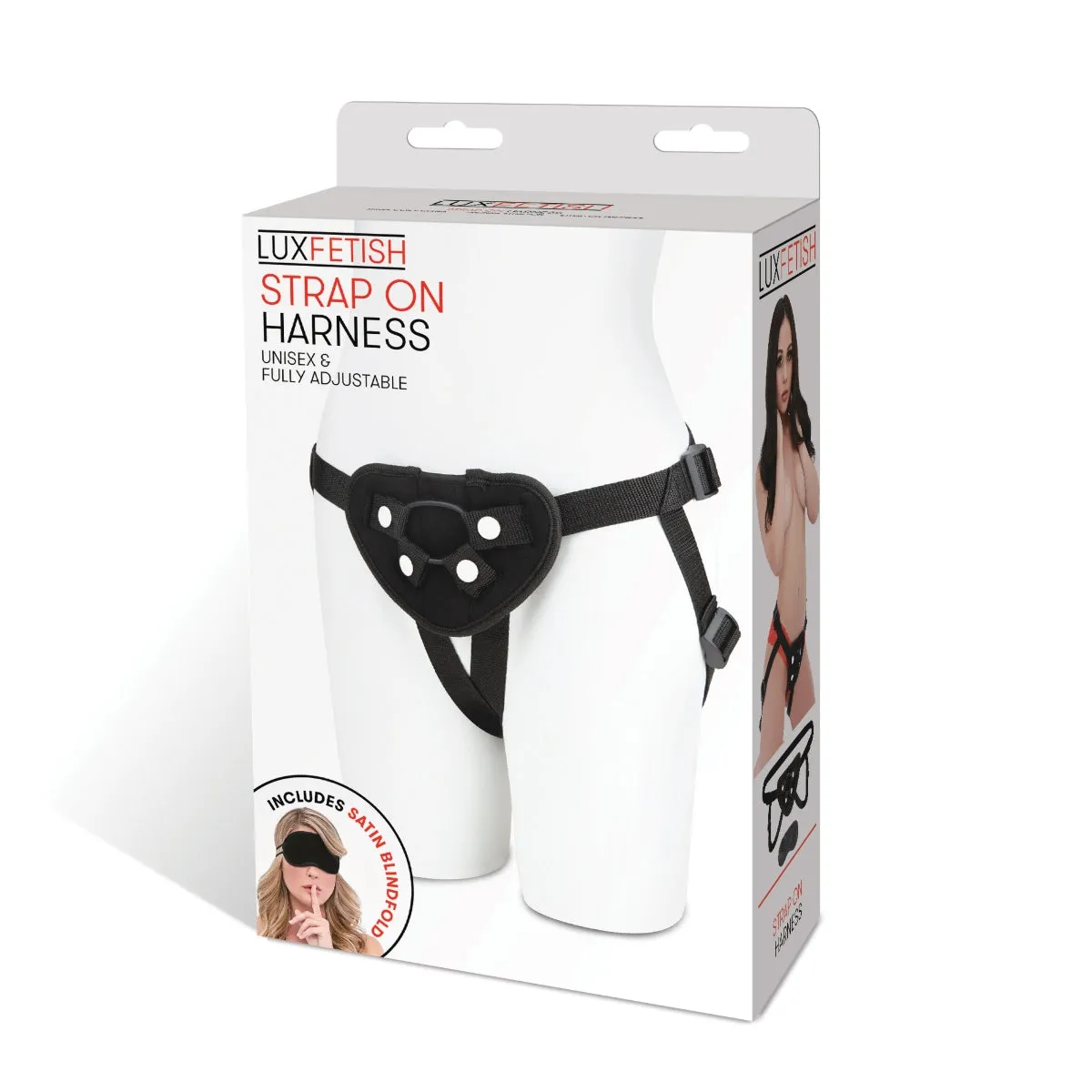 Lux Fetish Adjustable Strap-On Harness Black