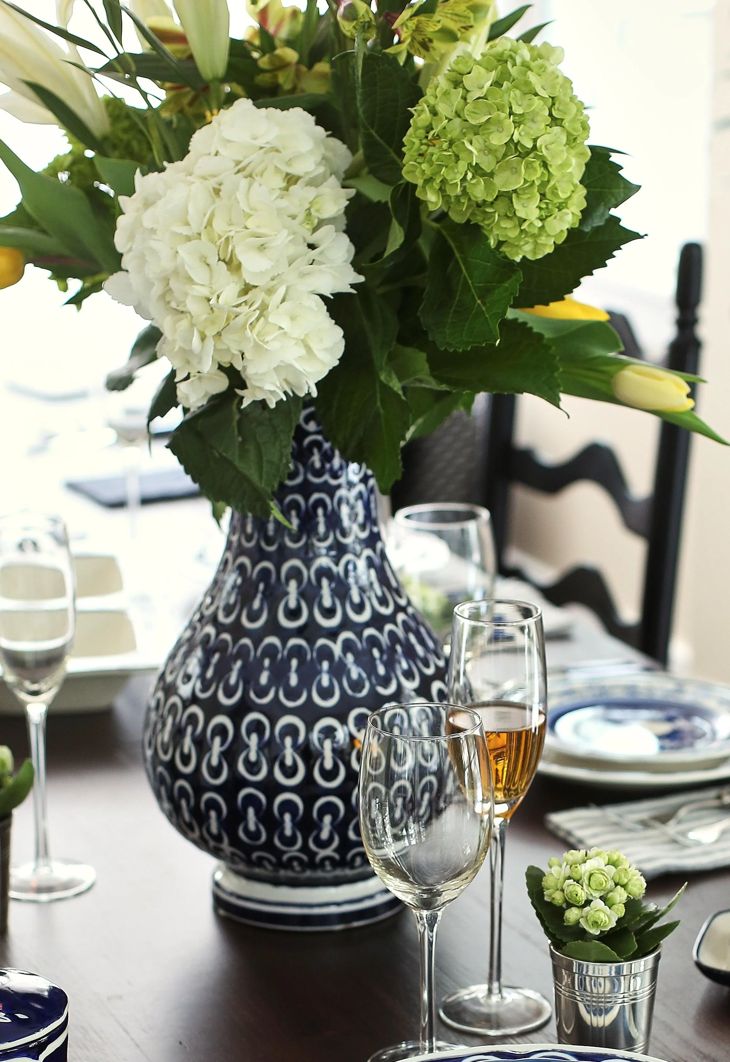 Luxe Cobalt Infinity Flared Globe Vase