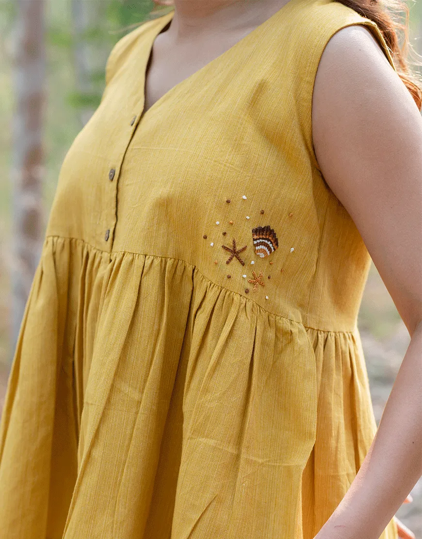 Marigold Yellow Peplum Top