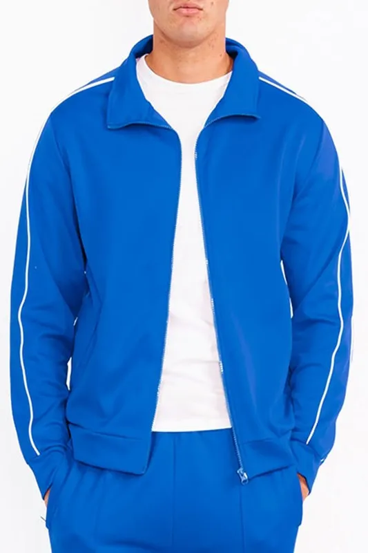 Mens Royal Blue Side Pipe Track Jacket