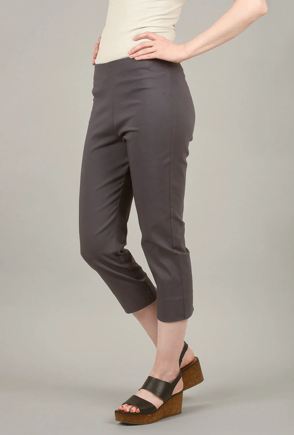 Mindy Cropped Pant, Dark Gray