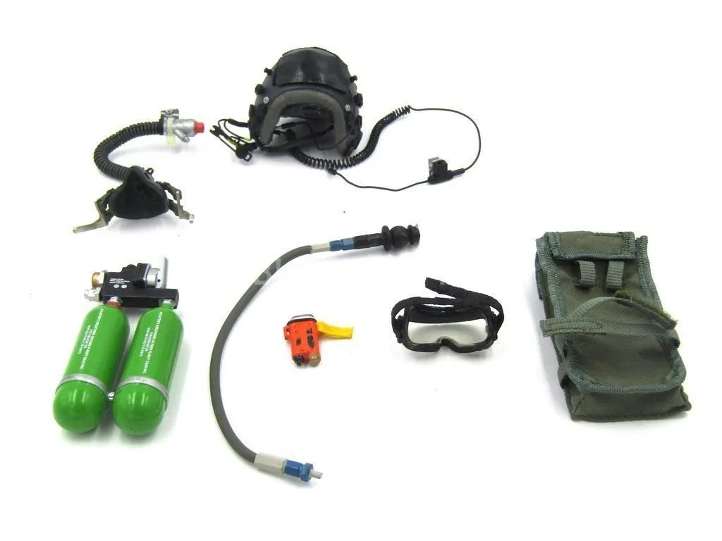 Navy HALO Jumper - Flight Helmet & Oxygen Tank Set