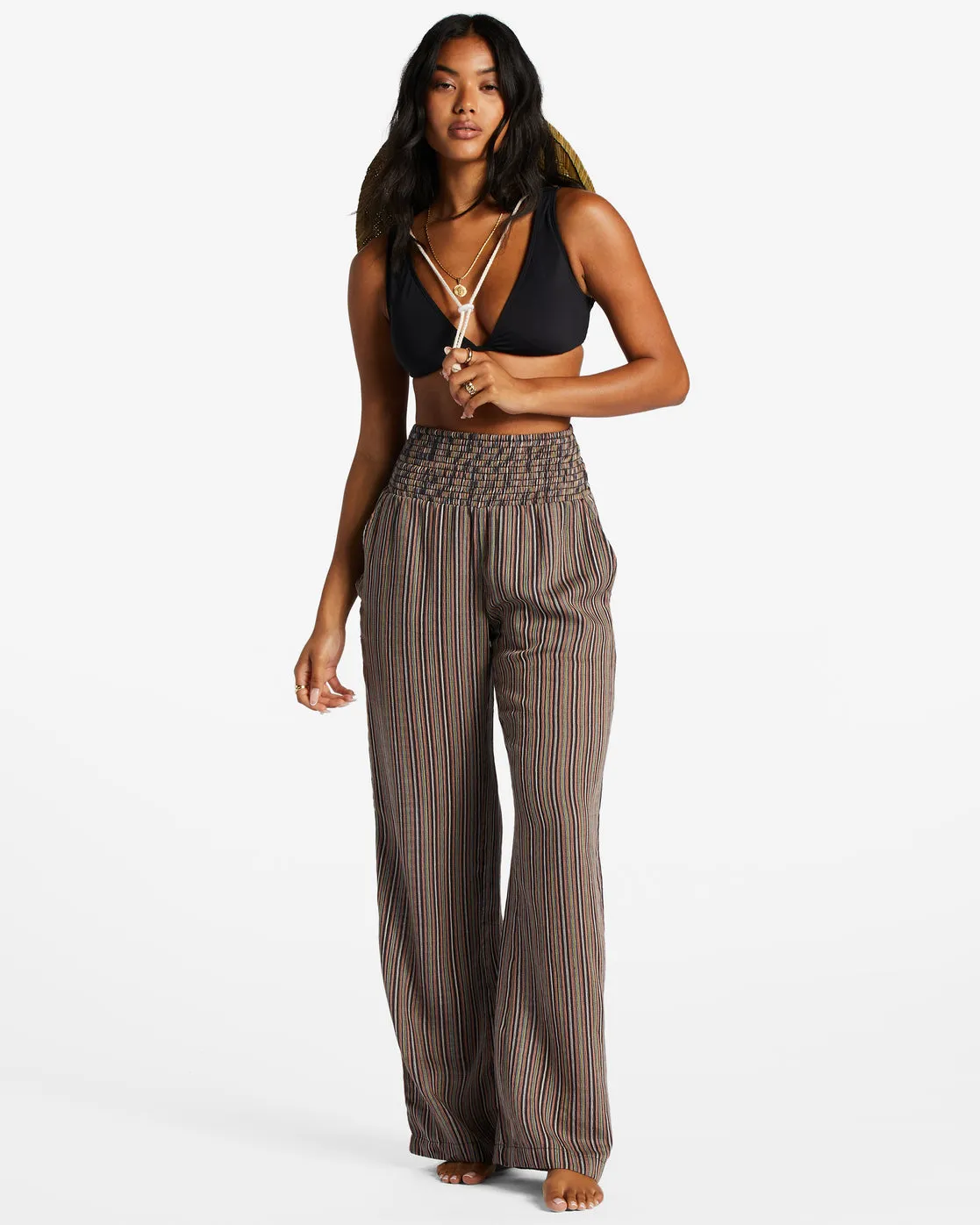 New Waves 2 Elastic Waist Pants - Black Sands 1